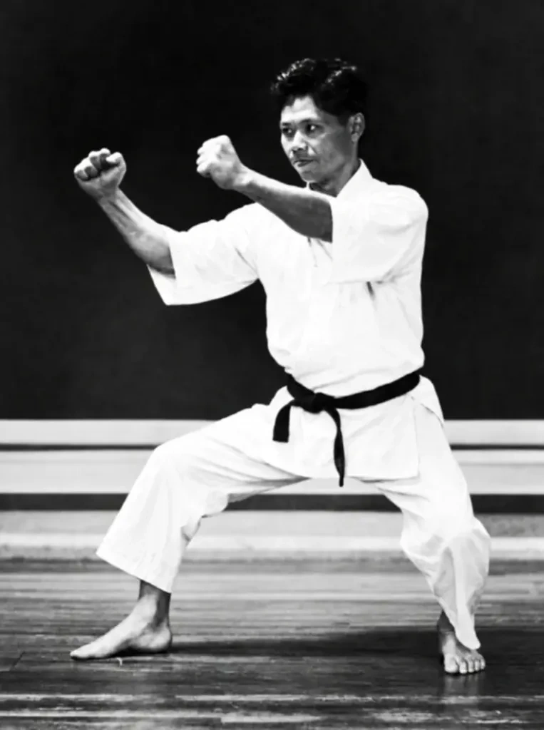 Master Yoshitaka Funakoshi full-body horse stance kiba dachi